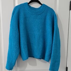 Topshop Vibrant Blue Crew Neck Sweater